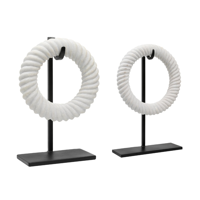 Armenta White Sculpture Set Of 2