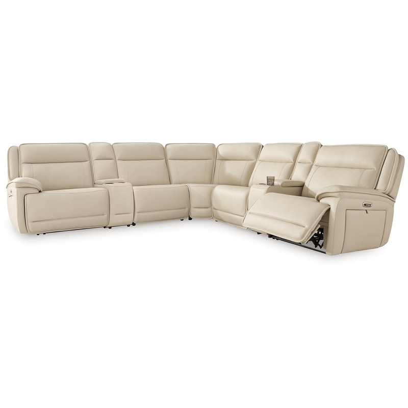 Double Deal 7-Piece Reclining Sectional with 2 Consoles