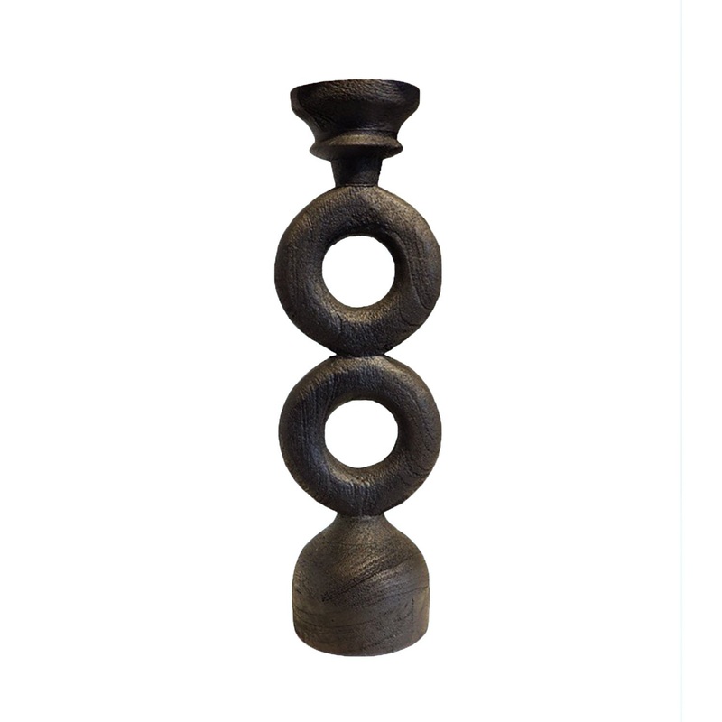 Janis Black Candle Stand|Black