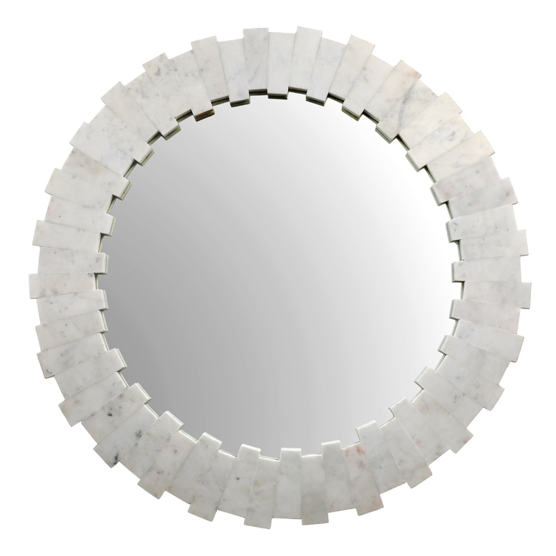 Raquel White Mirror|White