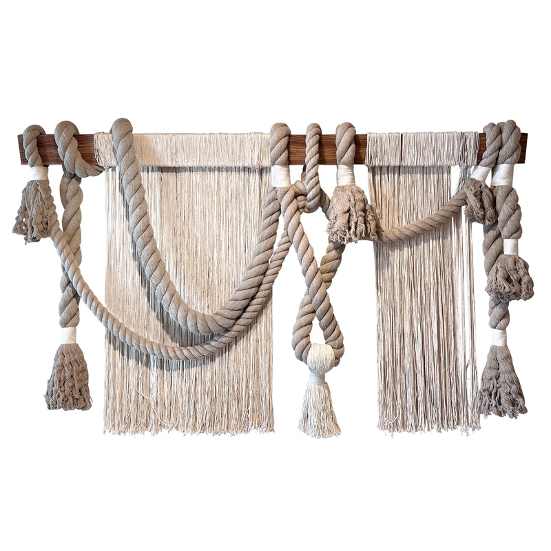 Sharma Cream and Light Taupe Macrame