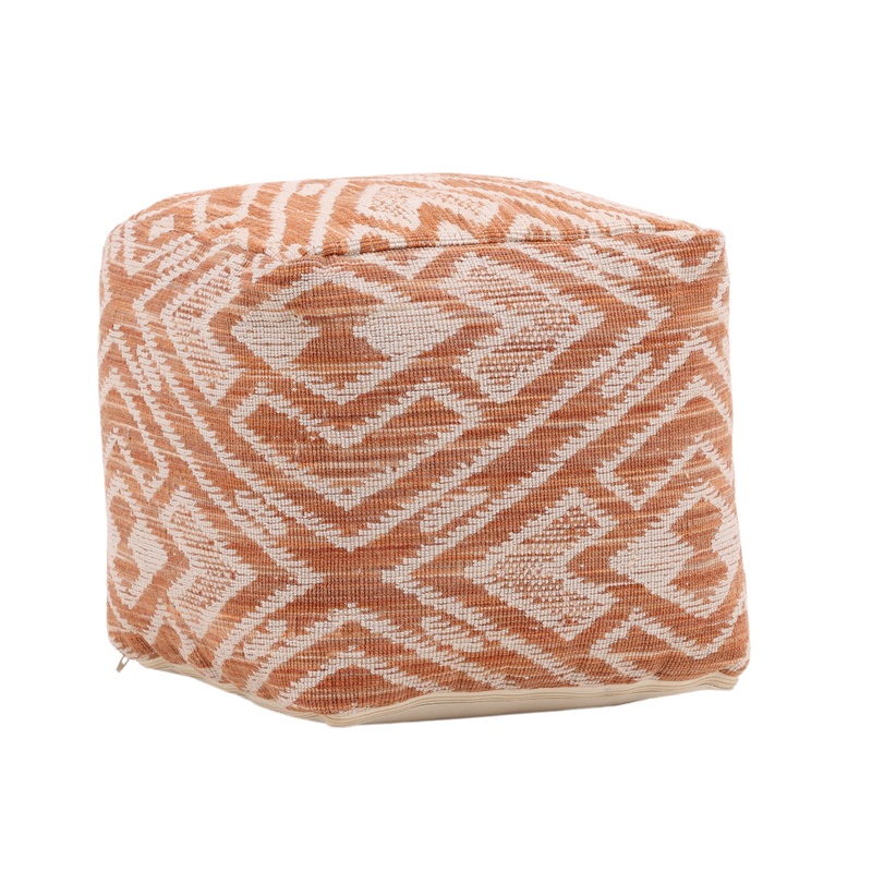 Leana Terracotta Outdoor Pouf|Terracotta