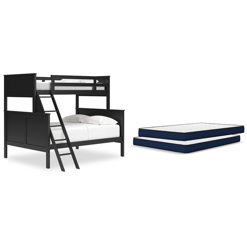 Nextonfort Twin over Full Bunk Bed with Mattresses