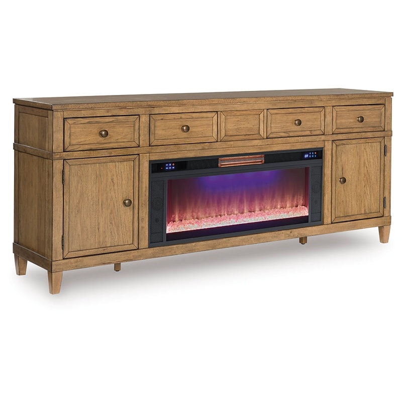 Sharlance 81 TV Stand with Electric Fireplace