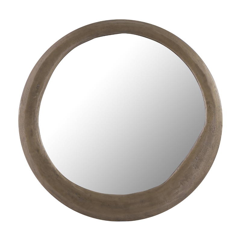 Okeley Antique Brass Finish Mirror