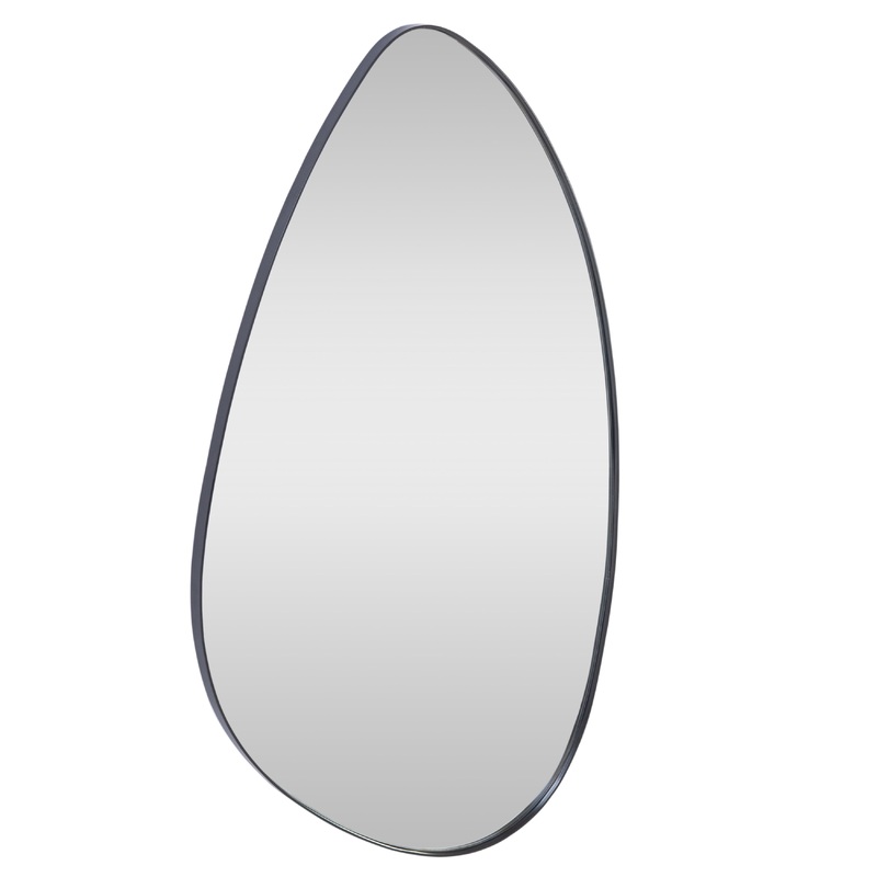 Luciana Powder Coated Charcoal Finish Mirror