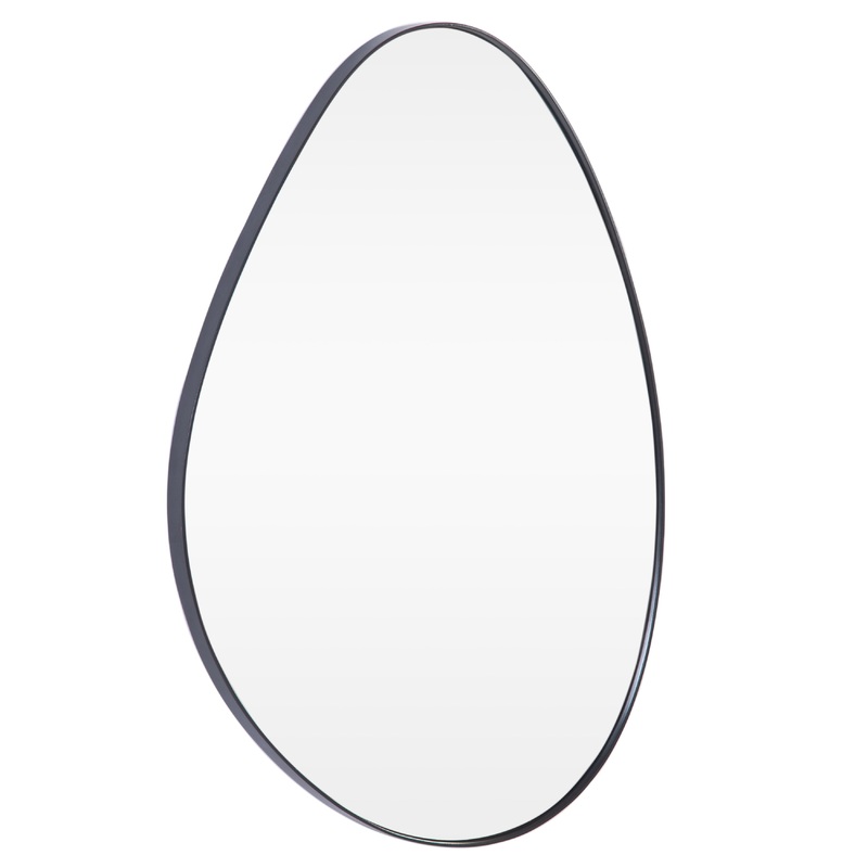 Mantel Powder Coated Charcoal Finish Mirror