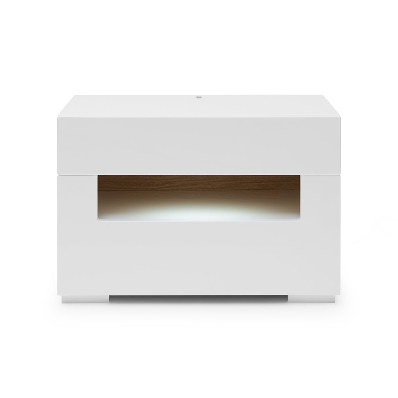 Ceres Modern White Lacquer Nightstand Model VGWCCG05-WHT