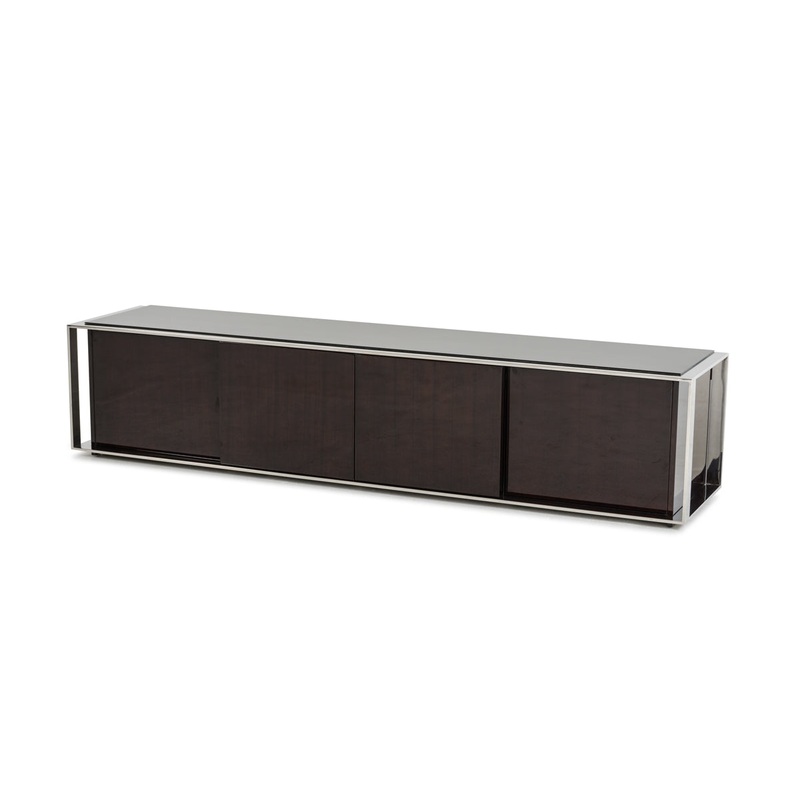 Noble Modern Ebony Lacquer Tv Entertainment Center Model VGHB131F
