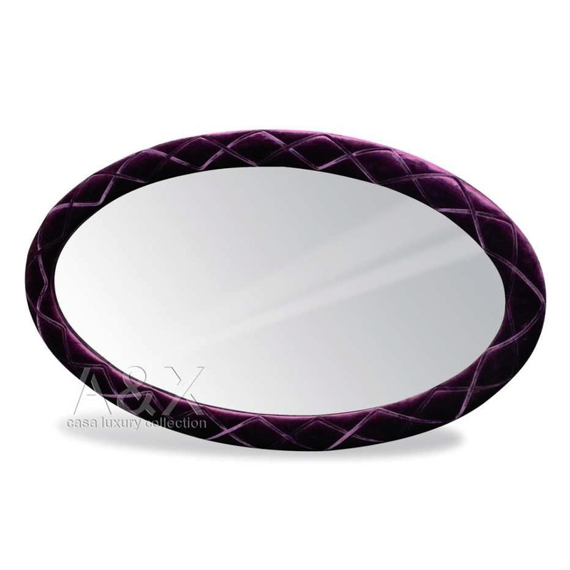 Palace Armani Xavira Purple Fabric Oval Mirror Model VGUNAW428-140