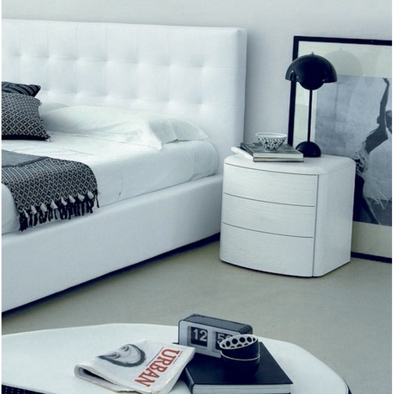 Drop Modern Italian White Ash Mini Nightstand Model VGSMDROP-NS1