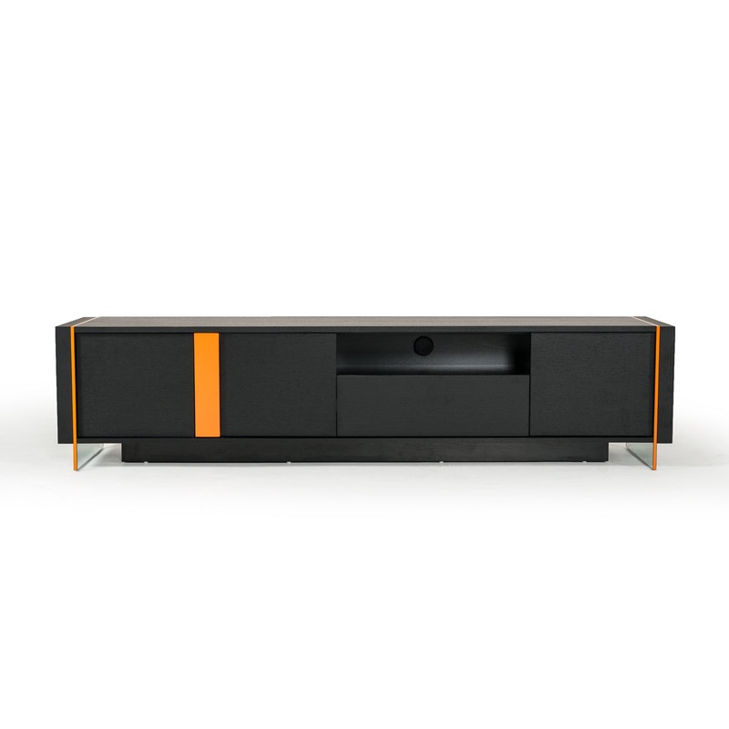 Modrest Vision Modern Black Oak Floating Tv Stand Model VGHB167F