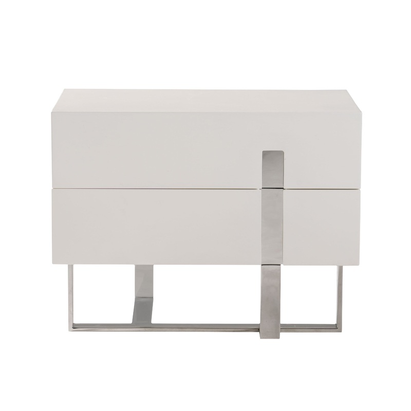 Voco Modern White Bedroom Nightstand Model VGCN1302H-P01
