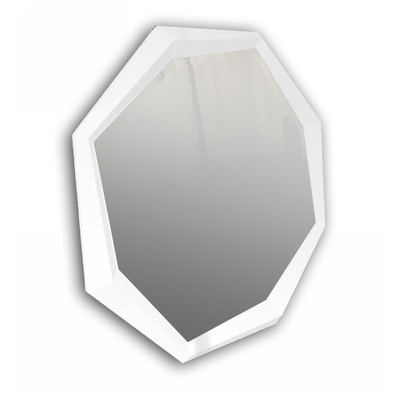 A&X Octagon Modern White Crocodile Lacquer Mirror Model VGUNAK423-120