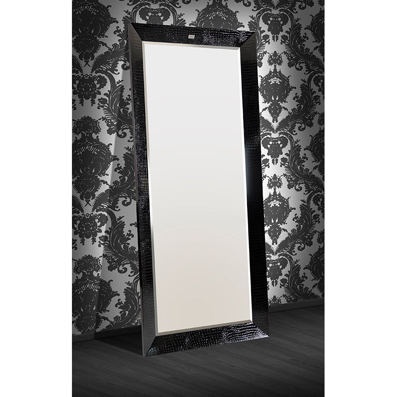 A&X Regal Black Crocodile Floor Mirror Model VGUNAK421