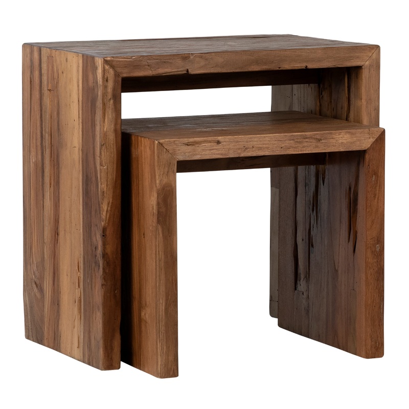 Chilton Medium Brown Wood Sealed Finish Nesting Tables