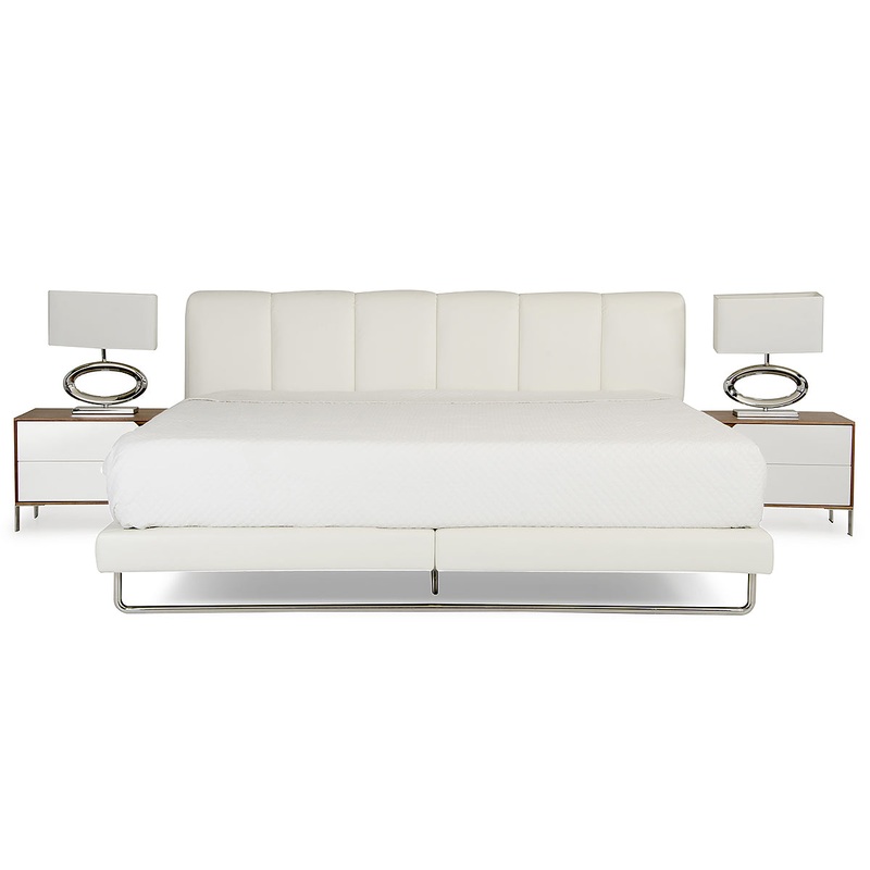 Heather Modern White Leather Bed Model VGKKB-259-WHT