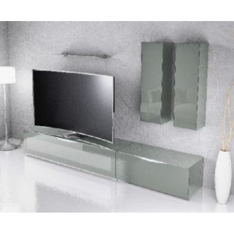 Modena Grey Entertainment Center With Led Lighting Model VGMUMO204-GR