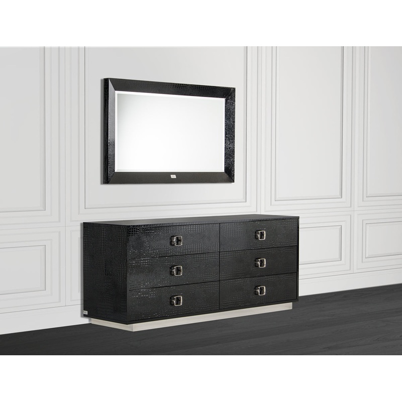A&X Victoria Modern Black Crocodile Dresser Model VGUNAW421-159-BLK