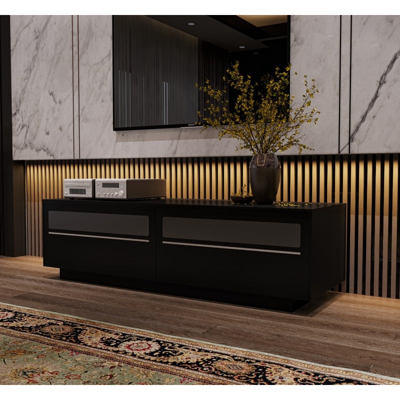 Modrest Carter Contemporary Black Tv Stand Model VGBBSL8152