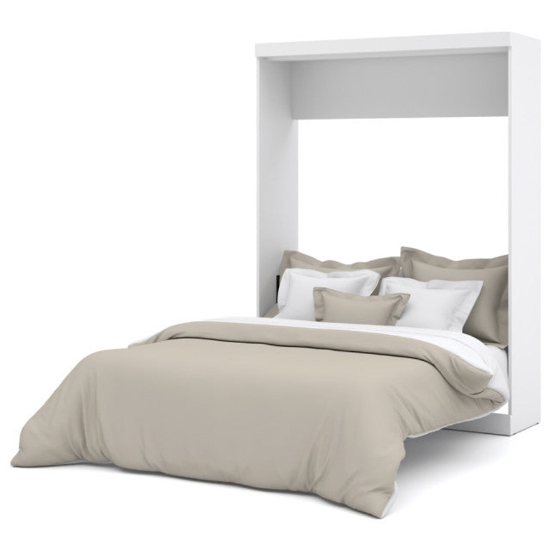 Arden Eastern King Bed w/ 54 Headboard in Cream Fabric By Diamond Sofa