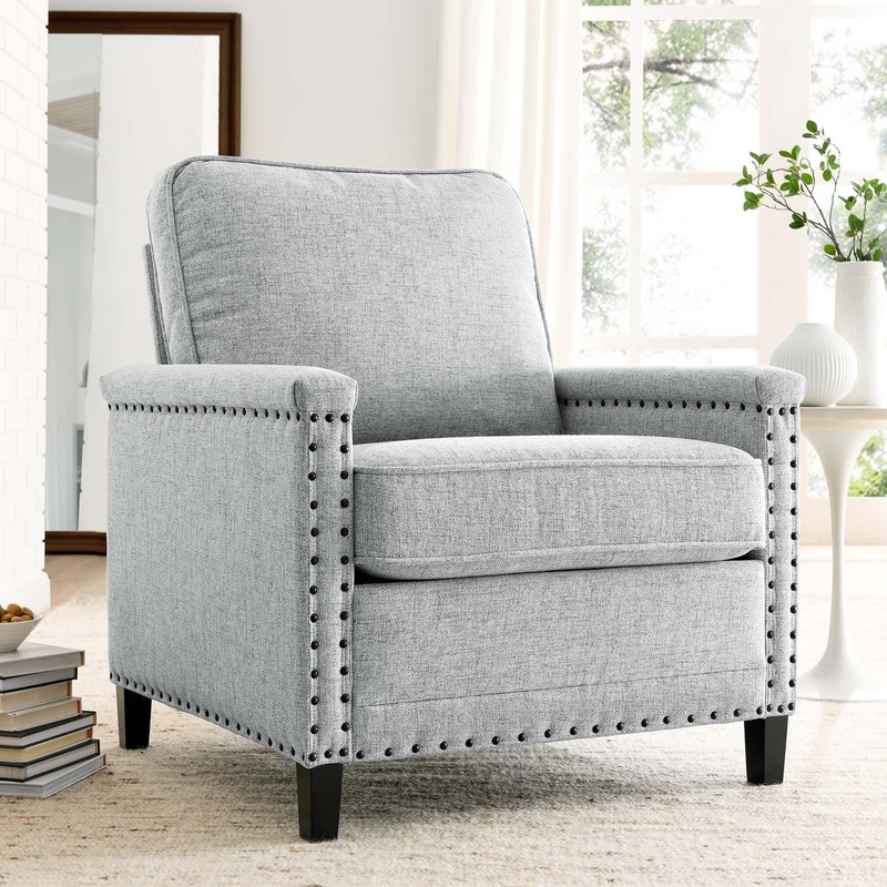 Ashton Upholstered Fabric Armchair Modway Model: EEI-4988-LGR