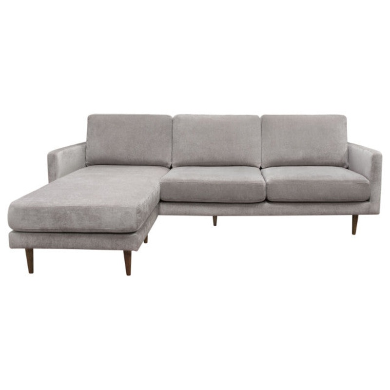 Kelsey Reversible Chaise Sectional, Gray Fabric By Diamond Sofa
