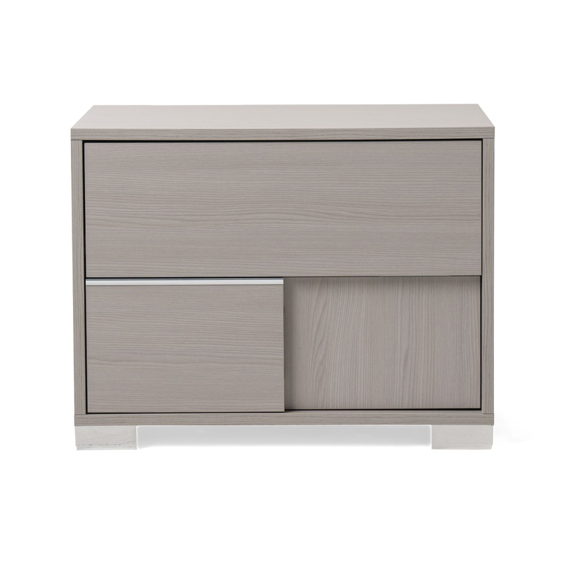 Modrest Ethan Italian Modern Grey Nightstand Model VGACETHAN-NS
