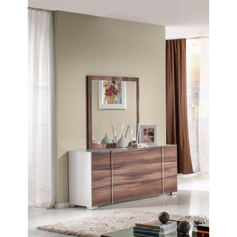 Nova Domus Giovanna Italian Mid Century Cherry Mirror Model VGACGIOVANNA-MIR