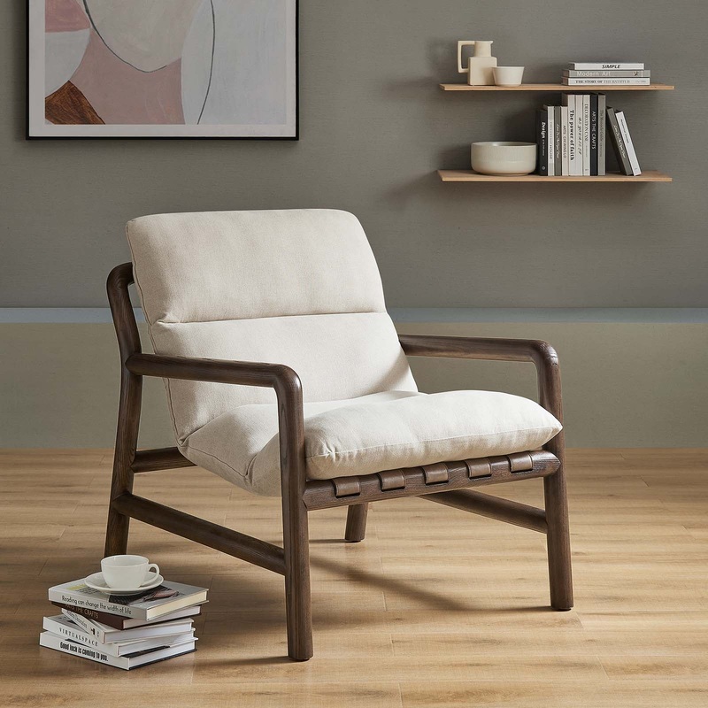 Paxton Wood Sling Chair Modway Model: EEI-6766-DUN-WAL