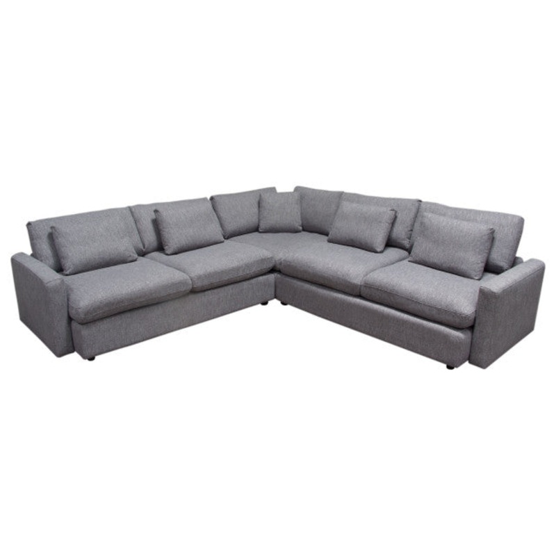 Arcadia 3PC Corner Sectional in Grey Fabric By Diamond Sofa