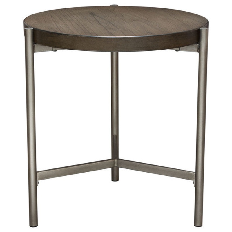 Diamond Sofa Atwood 22 Round End Table With Gray Oak Veneer Top By Diamond Sofa