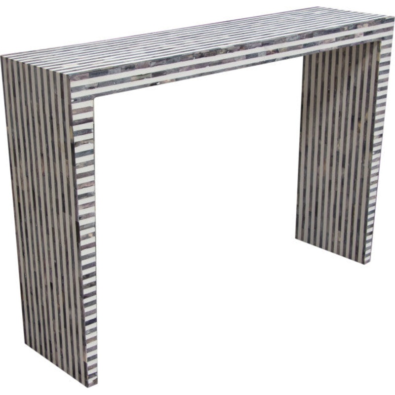 Mosaic Console Table – Black, White By Diamond Sofa