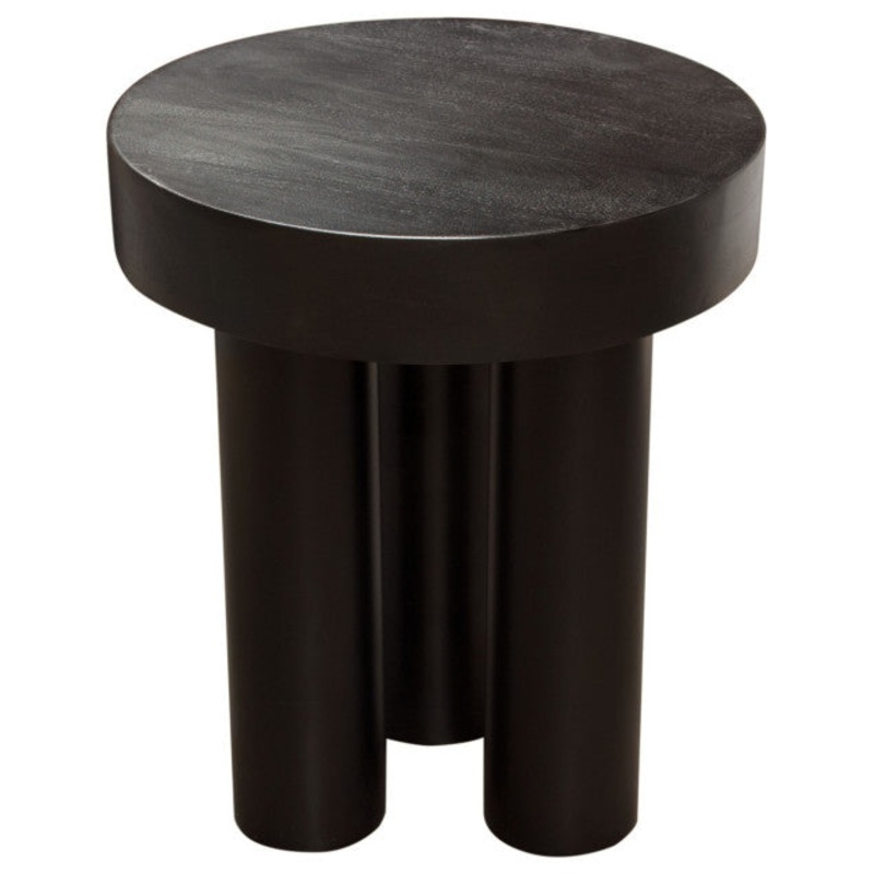 Rune 16 Round End Table in Black Finish By Diamond Sofa