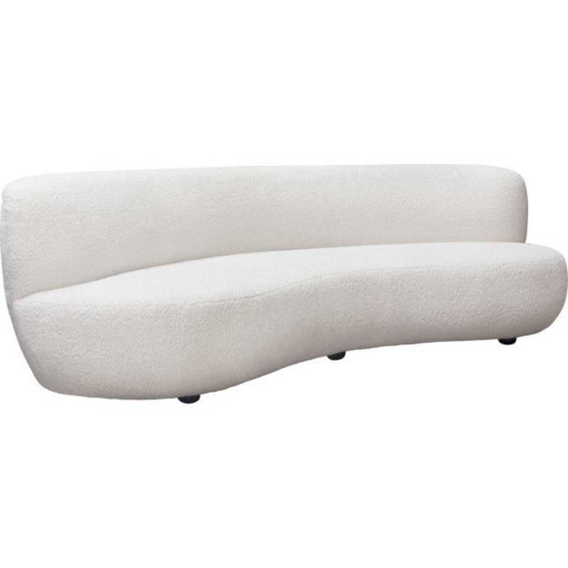 Simone Curved Sofa – White By Diamond Sofa