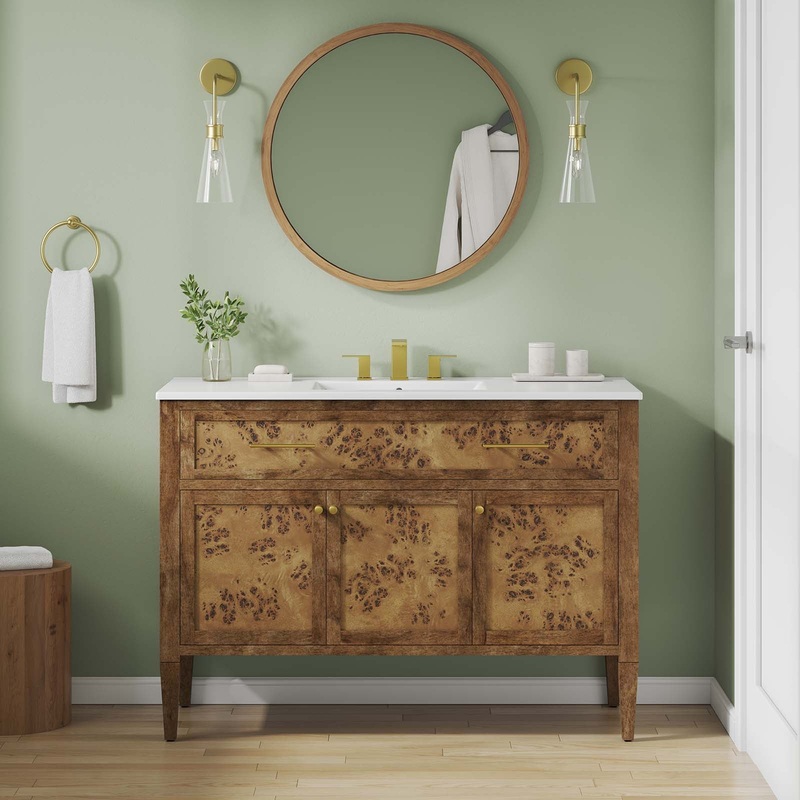 Elysian 48 Wood Single Sink Bathroom Vanity Modway Model: eei-6452