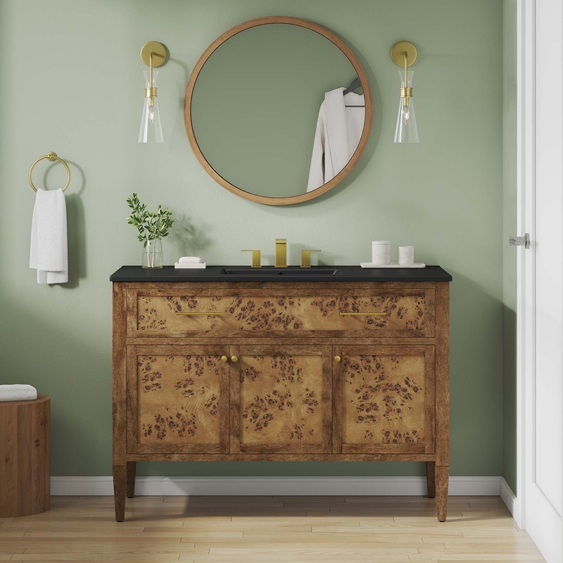 Elysian 48 Wood Single Sink Bathroom Vanity Modway Model: eei-6453