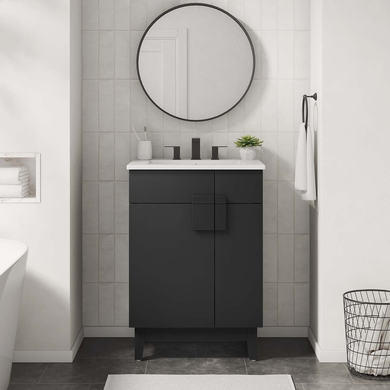 Miles 24 Bathroom Vanity Cabinet (Sink Basin Not Included) Modway Model: eei-6399