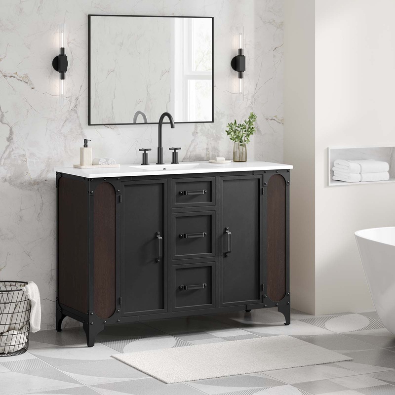 Steamforge 48 Single Sink Bathroom Vanity Modway Model: eei-6419