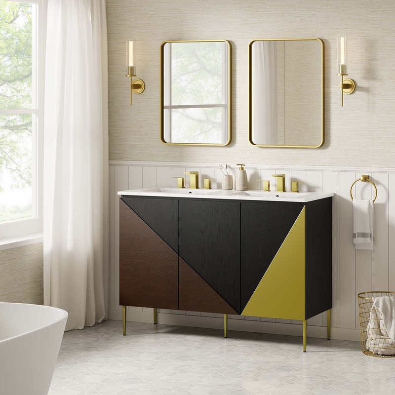 Alchemist 48 Double Sink Bathroom Vanity Modway Model: eei-6468