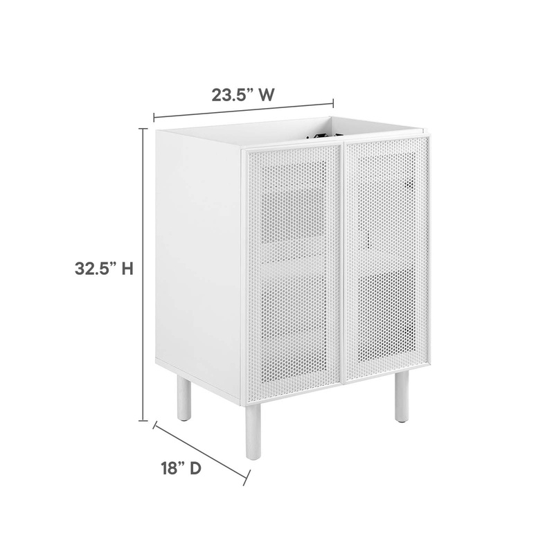 Calla 24 Perforated Metal Bathroom Vanity Cabinet (Sink Basin Not Included) Modway Model: eei-6621