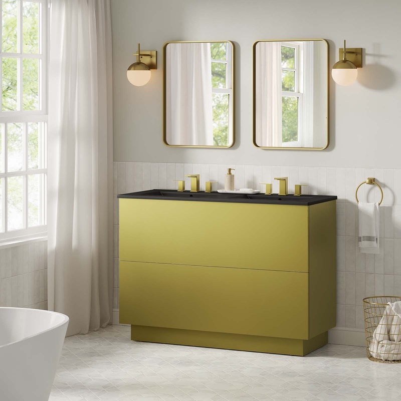 Quantum 48 Double Sink Bathroom Vanity Modway Model: eei-6434