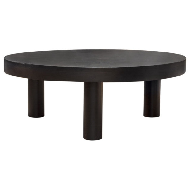 Rune 42 Round Cocktail Table in Black Finish By Diamond Sofa