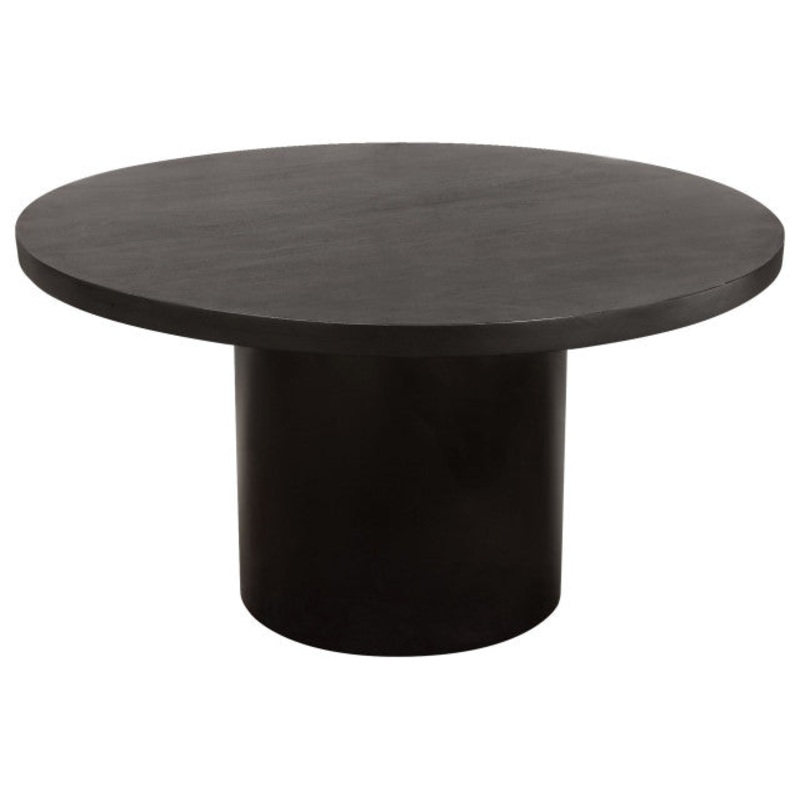 Rune 54 Round Dining Table With Iron Pedestal Base, Black By Diamond Sofa