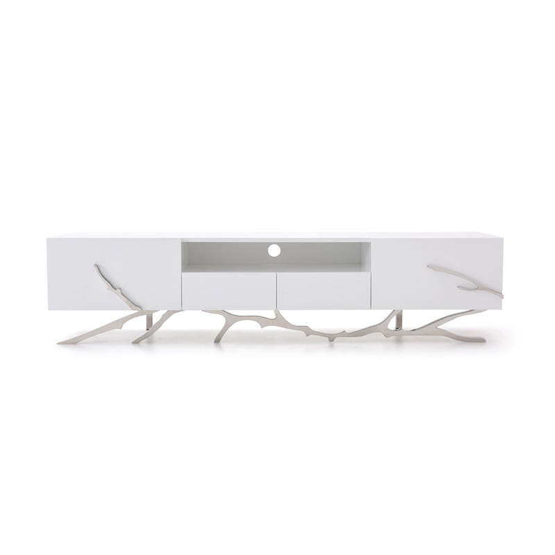 Modrest Legend 79 Wide Modern White Tv Stand Model VGVCTV8111
