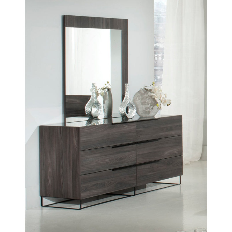 Nova Domus Enzo Italian Modern Grey Oak Mirror Model VGACENZO-MIR