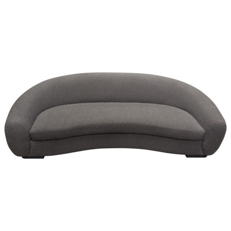 Pascal Sofa in Charcoal Boucle Textured Fabric w/ Contoured Arms & Back By Diamond Sofa