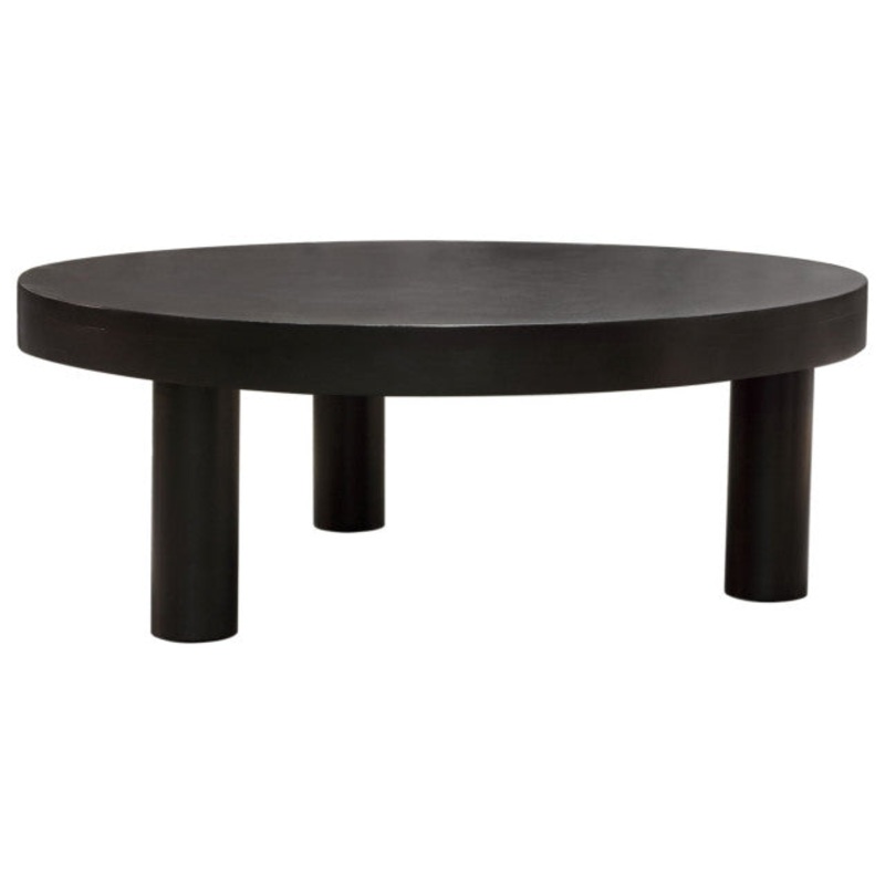 Rune 42 Round Cocktail Table With Iron Leg Base, Black By Diamond Sofa