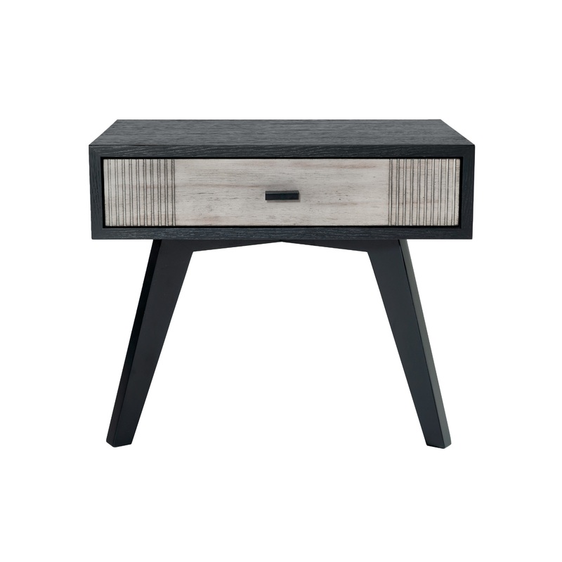 Nova Domus Panther Contemporary Grey & Black Nightstand Model VGMABR-77-NS