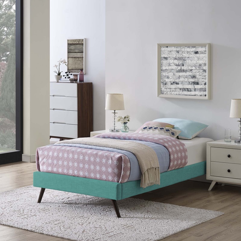 Loryn Fabric Bed Frame with Round Splayed Legs Modway Model: mod-5887